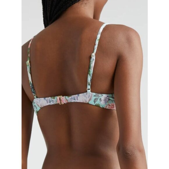 Camilla "Petal Promise Land" Underwire Swimsuit Bikini Top, Pale Aqua Multi - Picture 4 of 4